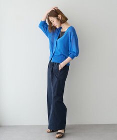 YECCA VECCA コットンイージー切替ワイドパンツ