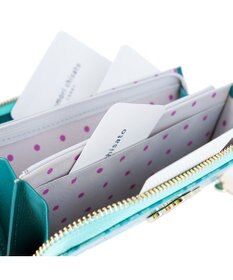 tsumori chisato CARRY クラフトフラワー ラウンドファスナー長財布　花柄　牛革　日本製