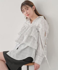 earth music&ecology 【予約】アソートチェックティアードビスチェ