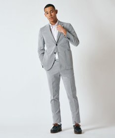 J.PRESS MEN 【J.PRESS PLUS】ポリエステルコットンリネンサッカー スラックス