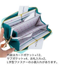 tsumori chisato CARRY クラフトフラワー ラウンドファスナー長財布　花柄　牛革　日本製