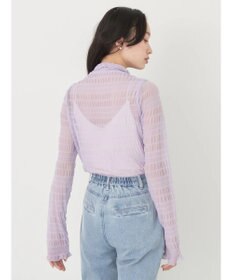 earth music&ecology ジャガードシャーリングシアートップス