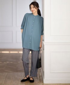 ANY L 【洗濯機可】バックプリーツシャツ