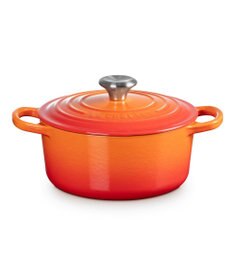 YAMATO テーブル＆キッチン 【ル・クルーゼ】シグニチャー　ココット・ロンド 18cm　オレンジ