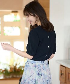 ANY SIS 【洗える】タックスリーブパール調 ニット