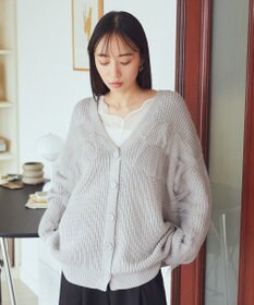 earth music&ecology チュールフリルカーディガン