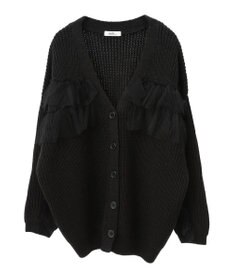 earth music&ecology チュールフリルカーディガン