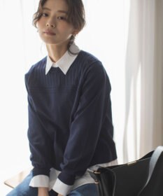 組曲 S 透かし柄 ニットプルオーバー