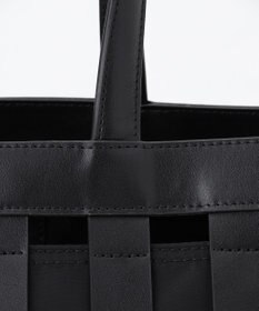 Y'SACCS 【リサイクルレザー】メッシュかごバッグ　large