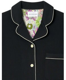 une nana cool 【綿混】ソフトコットンリブ 長袖開襟パジャマ MADE WITH LIBERTY FABRIC