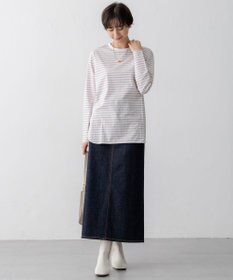 23区 S 【大好評素材/洗える】コットンベアジャージー ロング Tシャツ