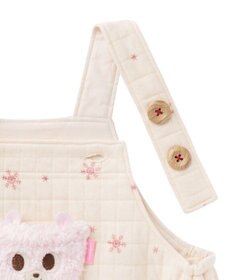 MIKI HOUSE HOT BISCUITS キルト素材 オーバーオール＆Tシャツギフトセット【BOX付き】