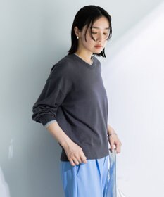 Green Parks アンチピリングレイヤード風ニットプルオーバー