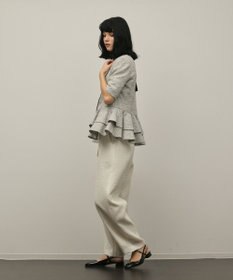 GRACE CONTINENTAL オーガンジージャガードパンツ