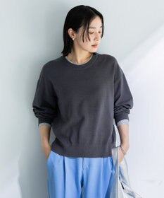 Green Parks アンチピリングレイヤード風ニットプルオーバー