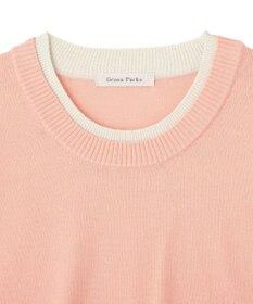 Green Parks アンチピリングレイヤード風ニットプルオーバー