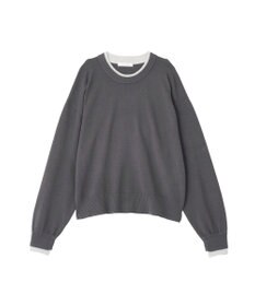 Green Parks アンチピリングレイヤード風ニットプルオーバー