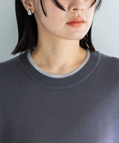 Green Parks アンチピリングレイヤード風ニットプルオーバー