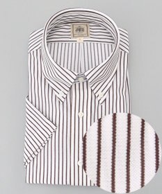 J.PRESS MEN 【J.PRESS PLUS】カノコインレイストライプパッチポケット シャツ/B.D.