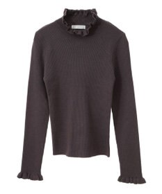 Green Parks ・ｓｗｉｎｇ　ｂｙ　フリルハイネックリブニット