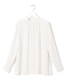 23区 S スクエアドット プリント ブラウス