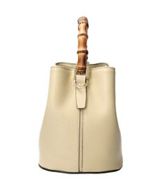 INTER-CHAUSSURES 【LORISTELLA】バンブーハンドルレザーバケットバッグ