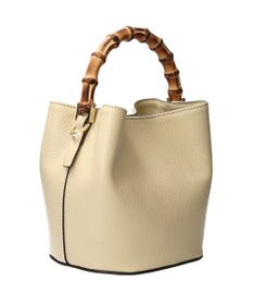 INTER-CHAUSSURES 【LORISTELLA】バンブーハンドルレザーバケットバッグ