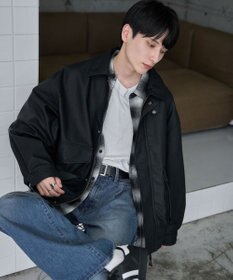 WEGO 【ユニセックス着用ITEM】エコレザー2WAYフライトジャケット