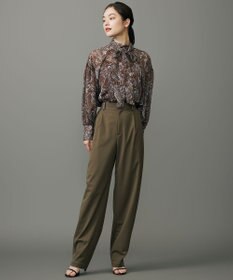 自由区 ペイズリープリントボウタイ ブラウス