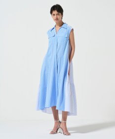 GRACE CONTINENTAL ティアードコンビシャツワンピース