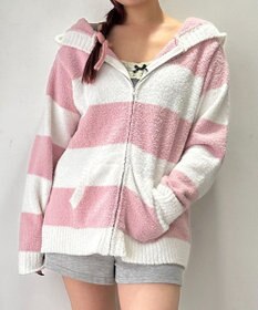 WEGO ボーダーZIPパーカー