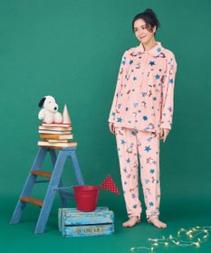 WACOAL ワコール_リラックス＆スリープ パジャマ フリース素材(本体) あったか 長袖 長ズボン PEANUTS スヌーピー レディース FDW463 /ワコール