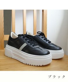 Pointer 日本製 本革ボリューム厚底スニーカー