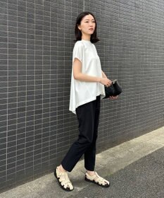 UNFILO L 【シワになりにくい】BEAUTY FORM バックフレアTシャツ