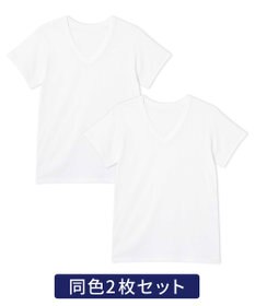 WACOAL MEN インナーシャツ 【2枚組】 3分袖 半袖 綿100%(本体) 伸縮性 肌着 下着 インナー 白 メンズ GL3500 /ブロス バイ ワコールメン