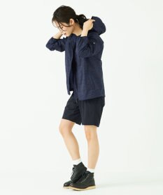 JOSEPH ABBOUD MOUNTAIN スラブシャンブレーストレッチ ショートパンツ