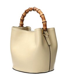 INTER-CHAUSSURES 【LORISTELLA】バンブーハンドルレザーバケットバッグ