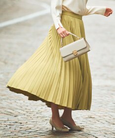 ANY SIS 【UVカット・アンチピリング・洗える】ウーステッドエステル  プリーツスカート