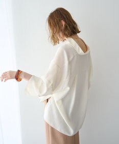 YECCA VECCA バルーン袖スキッパーシャツ