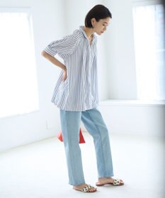 UNFILO センタープレステーパードデニム