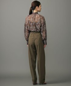 自由区 ペイズリープリントボウタイ ブラウス