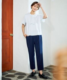 J.PRESS LADIES 【2WAY】幾何プリント ボウタイ カットソー