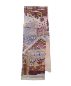 MOONBAT Hanato(ハナト) シルクウールストール クリスマスマーケット／幅60cm