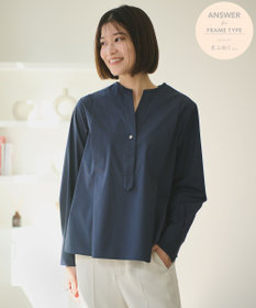 #Newans 【ANSWER for 骨格ストレート】タックデザインスキッパーネックシャツ