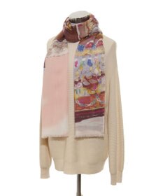 MOONBAT Hanato(ハナト) シルクウールストール クリスマスマーケット／幅60cm