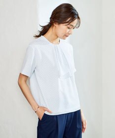 J.PRESS LADIES 【2WAY】幾何プリント ボウタイ カットソー