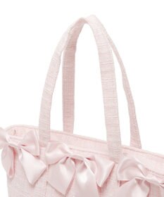 Maison de FLEUR ツイードボリュームリボントートバッグ