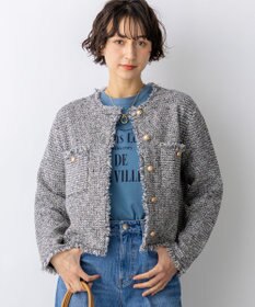 23区 S 【見上愛さん着用/新色追加/GLOW掲載】ツイード ニット ジャケット