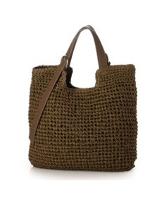 UNBILLION カシュカシュ cachecache / ベルトハンドルクロッシェトート カゴバッグ