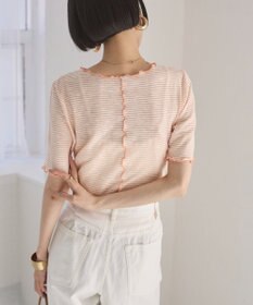 WEGO 【ANGIE VINTAGE】シアーボーダーメロウトップス